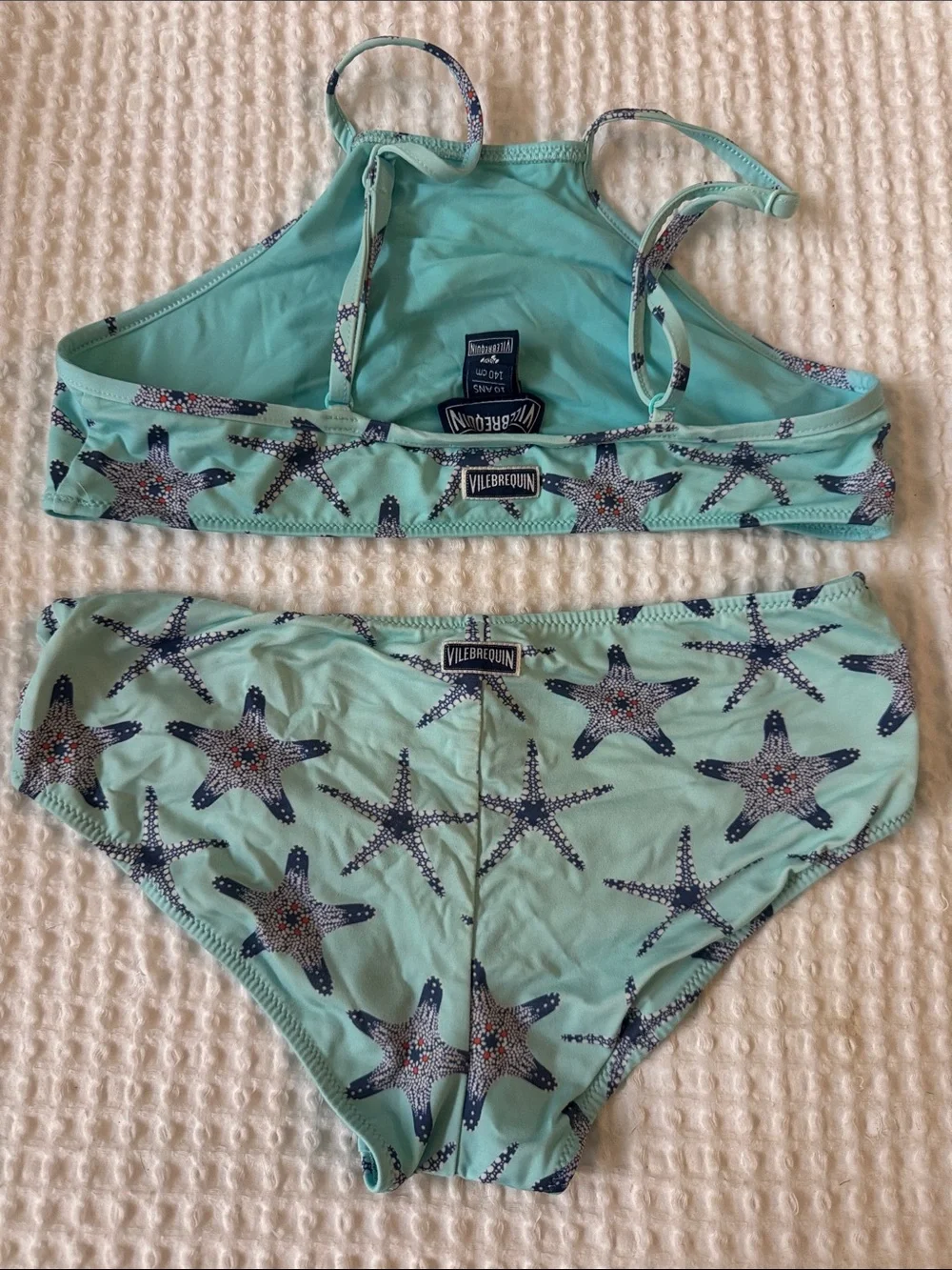 Vilebrequin Aqua Starfish Print Girls Bikini Set